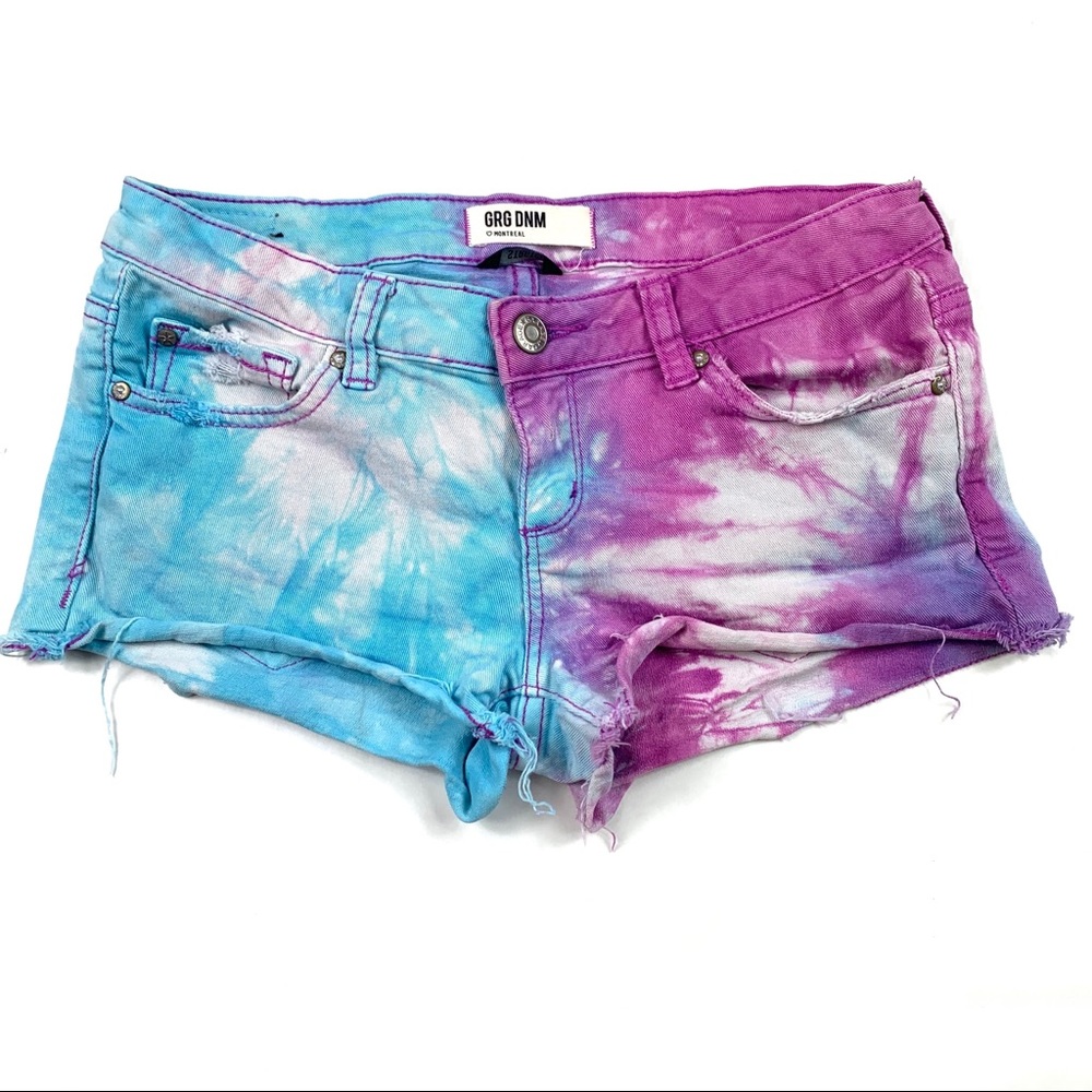 GARAGE | denim stretch shorts tie-dye, Montreal style, 3 Juniors